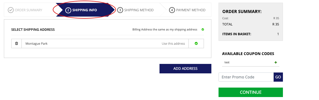 CALCULATING DELIVERY AT CHECKOUT